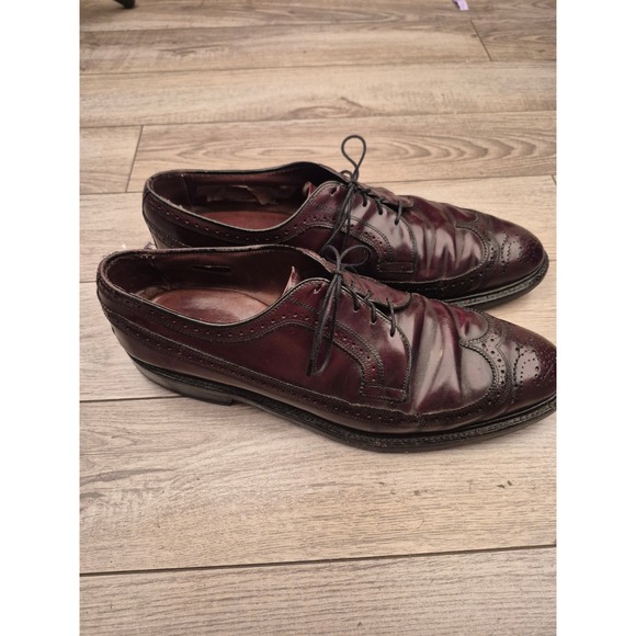 Allen Edmonds MacNeil Burgundy Leather Longwing Brogue Blucher‎ Dress Shoes 13 A main image 6